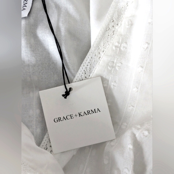 Grace+Karma Dreamy Tiered Cotton Summer Dress With Puffy Sleeves - Picture 10 of 11